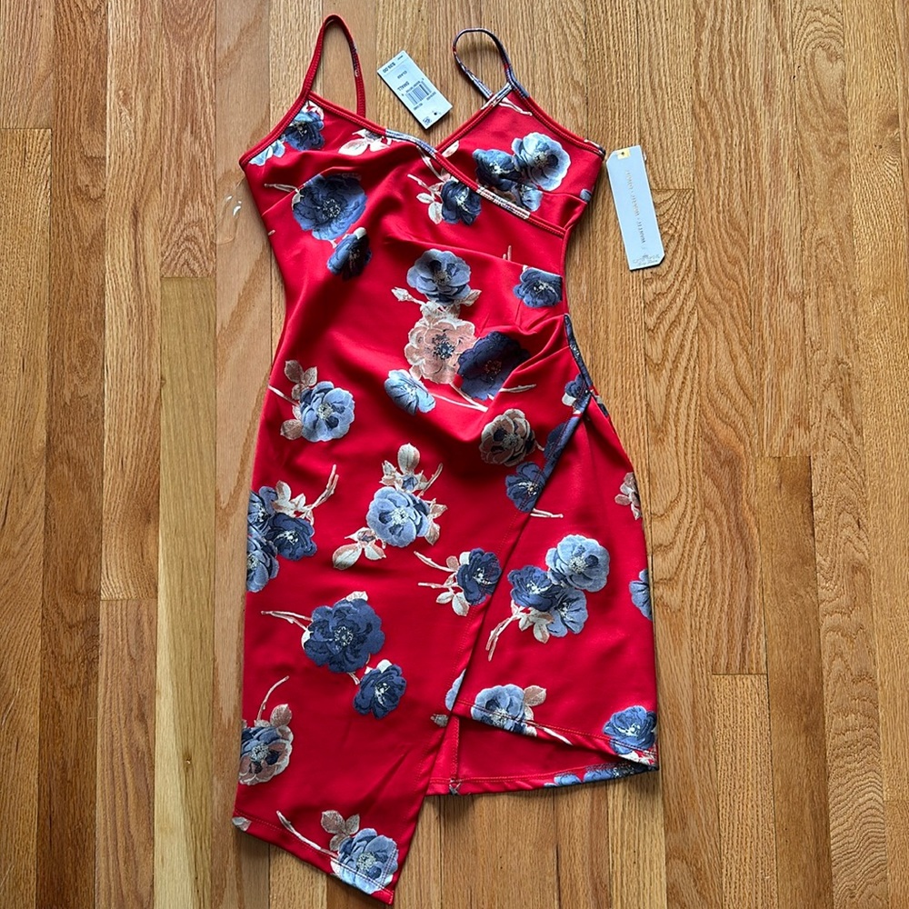 Red Floral Women’s Cocktail Dress